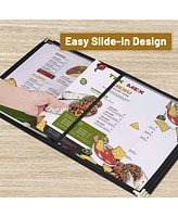 WeChef 10 Pack Restaurant Menu Covers 8.5" x 11" Book Style 8 Views Clear Cafe