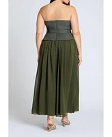 Eloquii Plus Strapless Flowy Maxi Dress