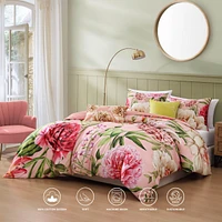 Bebejan Spring Forever Bedding 100% Cotton Sateen 5 Piece King Size Reversible Comforter Set