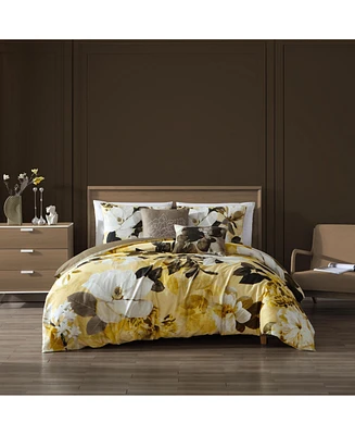 Bebejan Zayra Bedding 100% Cotton Sateen 5 Piece King Size Reversible Comforter Set