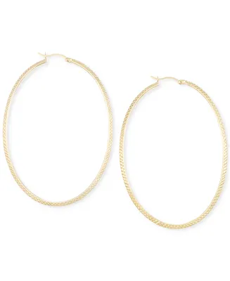 Large Oval Hoop Earrings 14k Gold Vermeil (Also Sterling Silver)