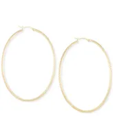 Large Oval Hoop Earrings 14k Gold Vermeil (Also Sterling Silver)