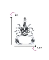 Bling Jewelry Tribal Zodiac Scorpion Necklace Stainless Steel Oxidized Black 20 Inches