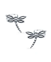 Bling Jewelry Butterfly Dragonfly Firefly Ear Cuff Cartilage Clip Wrap Non-Pierced Earrings Silver