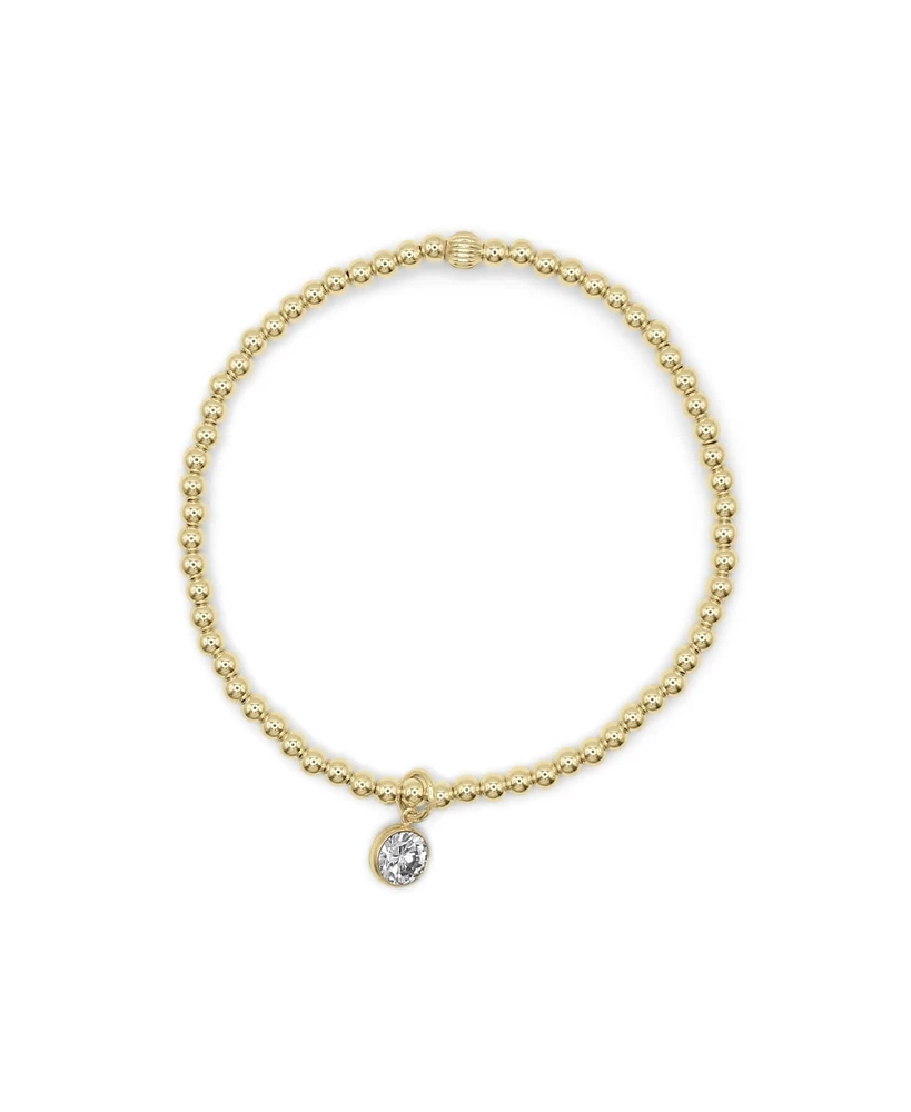 Non-Tarnishing 3mm Gold Filled Ball with Cubic Zirconia Charm