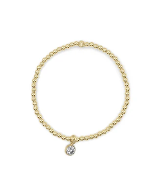 Non-Tarnishing 3mm Gold Filled Ball with Cubic Zirconia Charm