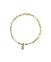 Non-Tarnishing 3mm Gold Filled Ball with Cubic Zirconia Charm