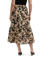 Ellen Tracy Women s Tiered Flowy Midi Skirt