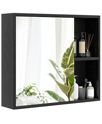 Bathroom Medicine Cabinet with Single Mirror Door