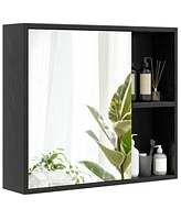 Bathroom Medicine Cabinet with Single Mirror Door