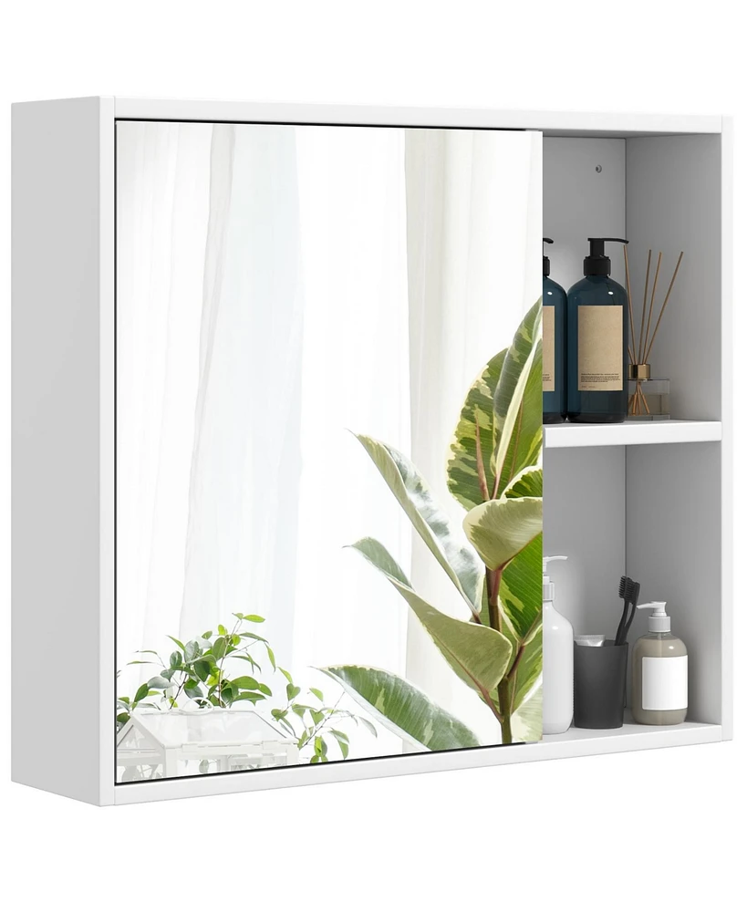 Bathroom Medicine Cabinet with Single Mirror Door