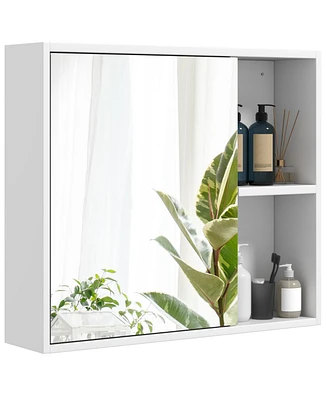 Bathroom Medicine Cabinet with Single Mirror Door
