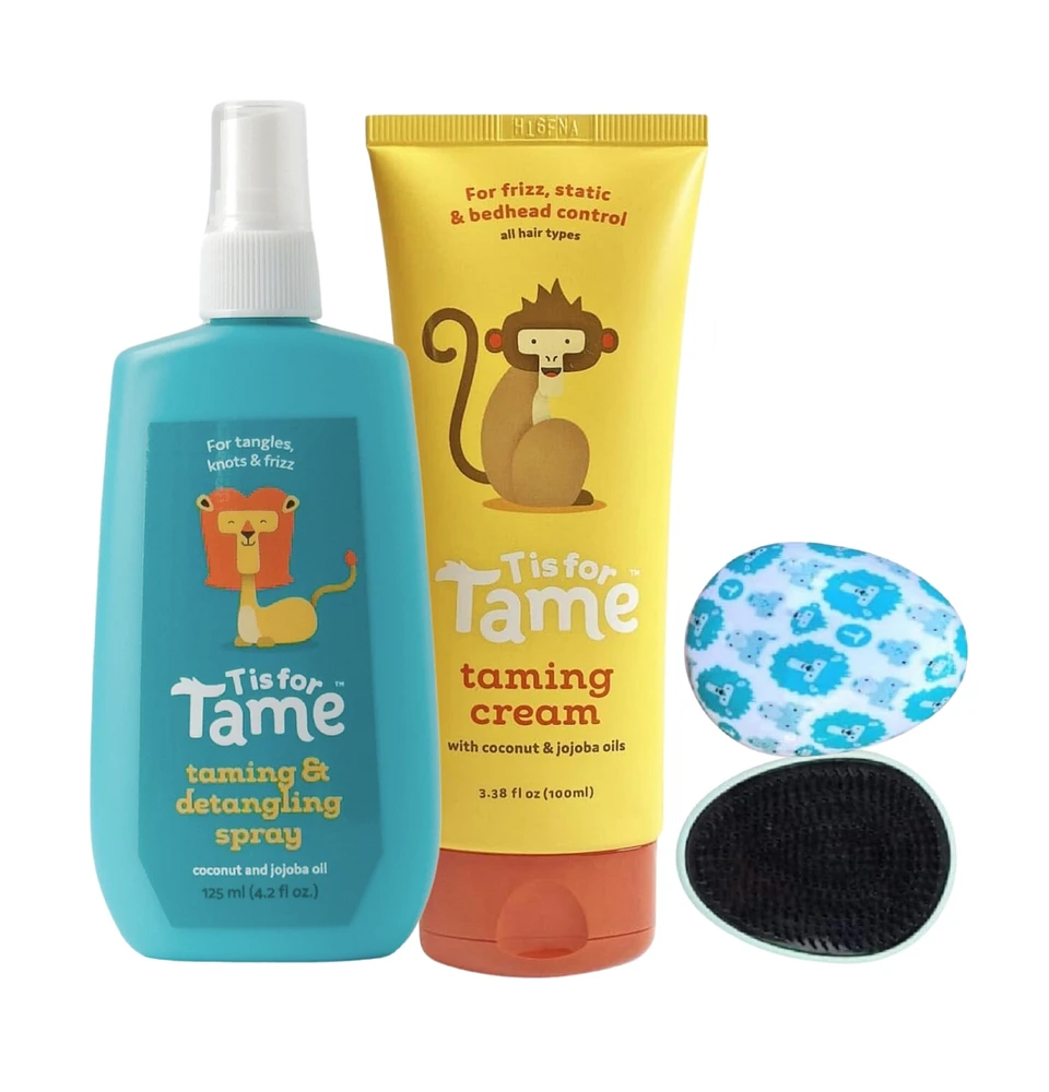 T is for Tame Hair Taming Starter Kit for Kids with Detangling Brush