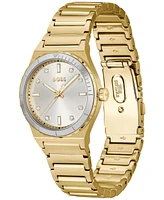Hugo Boss Women's Candor Sport Quartz Ionic Plated Thin Gold-Tone Stainless-Steel Watch, 32mm
