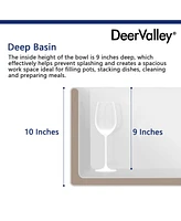 DeerValley 36" L X 18" W Fireclay Rectangular Single Bowl Farmhouse Kitchen Sink with Grid and Strainer