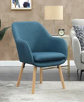 Convenience Concepts 25.25" Faux Linen Charlotte Wingback Accent Armchair
