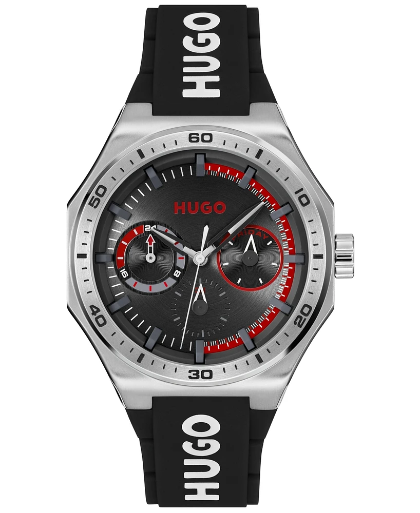 Hugo Boss Men's Grail Sport Quartz Multifunction Silicone Watch