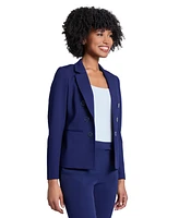 Jones New York Women's Faux Double Breasted Collared Jacket