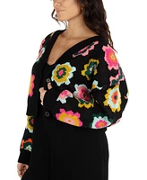 Hurley Juniors' Daisy Button-Front Cardigan Sweater
