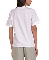 Elan Women's Cotton Apres Beach Crewneck Tee