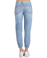 Elan Women's Cotton Mid-Rise Sweatpant Jogger Jeans