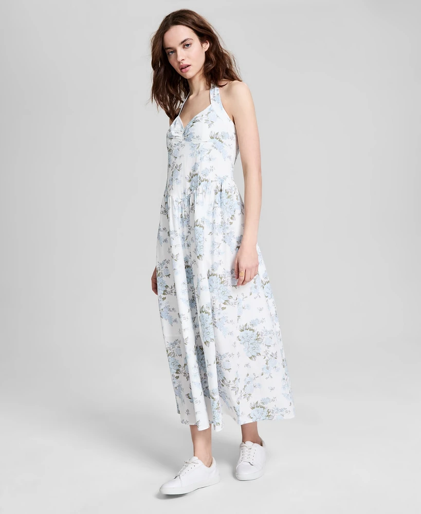And Now This Women's Printed Halter Sweetheart-Neck Dress, Exclusively at Macy's