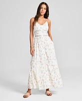 And Now This Women's Lace-Inset Fit & Flare Maxi Dress, Exclusively at Macy's