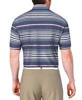 Pga Tour Men's Short Sleeve Striped Polo Shirt