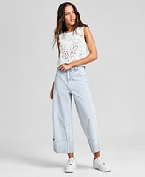 And Now This Women's Crewneck Crochet Tank Top, Exclusively at Macy's