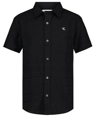 Calvin Klein Big Boys Variegated Dobby Shirt