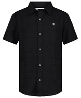 Calvin Klein Big Boys Variegated Dobby Shirt