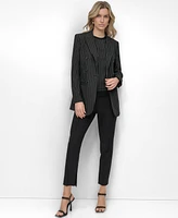 Dkny Women's Pinstripe Double-Breasted Peak-Lapel Blazer