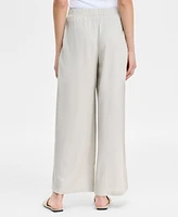 Jm Collection Women's Linen Blend Wide-Leg Pull-On Pants, Exclusively at Macy's