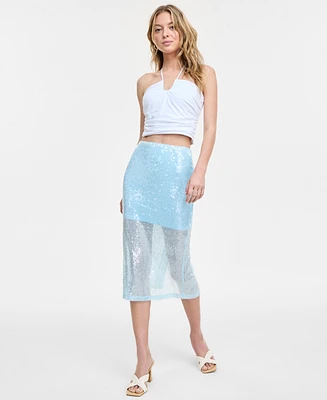 Bar Iii Women's Sequin Midi Skirt, Exclusively at Macy's
