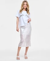 Bar Iii Women's Sequin Midi Skirt, Exclusively at Macy's