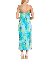 Morgan & Company Juniors' Strappy Keyhole-Neck Midi Dress