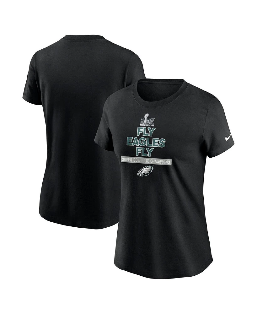 Nike Women's Black Philadelphia Eagles Super Bowl Lix Champions Local T-Shirt