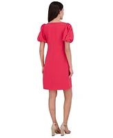 Vince Camuto Women's Boat-Neck Signature Crepe Dress