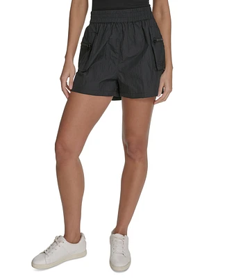 Starter Women's Nylon Zip-Pocket Pull-On Cargo Shorts