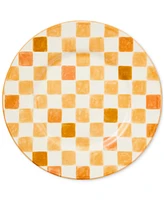 Mackenzie-Childs Honey Check Dinner Plate