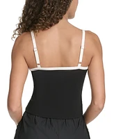 Starter Women's Ringer Contrast-Strap Square-Neck Tank Top