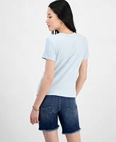 Rebellious One Juniors' Tuscany Postal Graphic T-Shirt