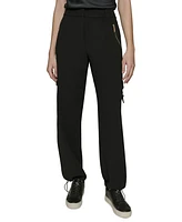 Karl Lagerfeld Paris Women's Adjustable Bungee-Hem Cargo Pants