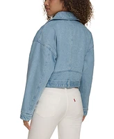 Levi's Women's Cropped Denim Moto Jacket