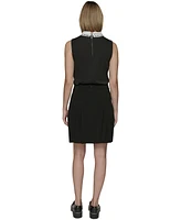 Karl Lagerfeld Paris Women's Pleated Zip-Pocket Mini Skirt