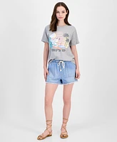 Grayson Threads, The Label Juniors' Snoopy Surf's Up Graphic T-Shirt
