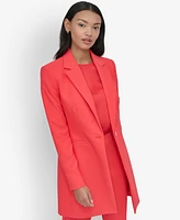 Dkny Women's Notched Collar One-Button Topper Jacket