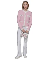 Karl Lagerfeld Paris Women's Patch Pocket Flare-Leg Jeans