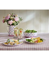 MacKenzie-Childs Lilac Check Pitcher