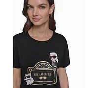 Karl Lagerfeld Paris Women's Rue Boxy T-Shirt